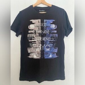 FREE STATE GRAPHIC TEE SHIRT SEE THINGS DIFFERENTLY NYC SIZE S